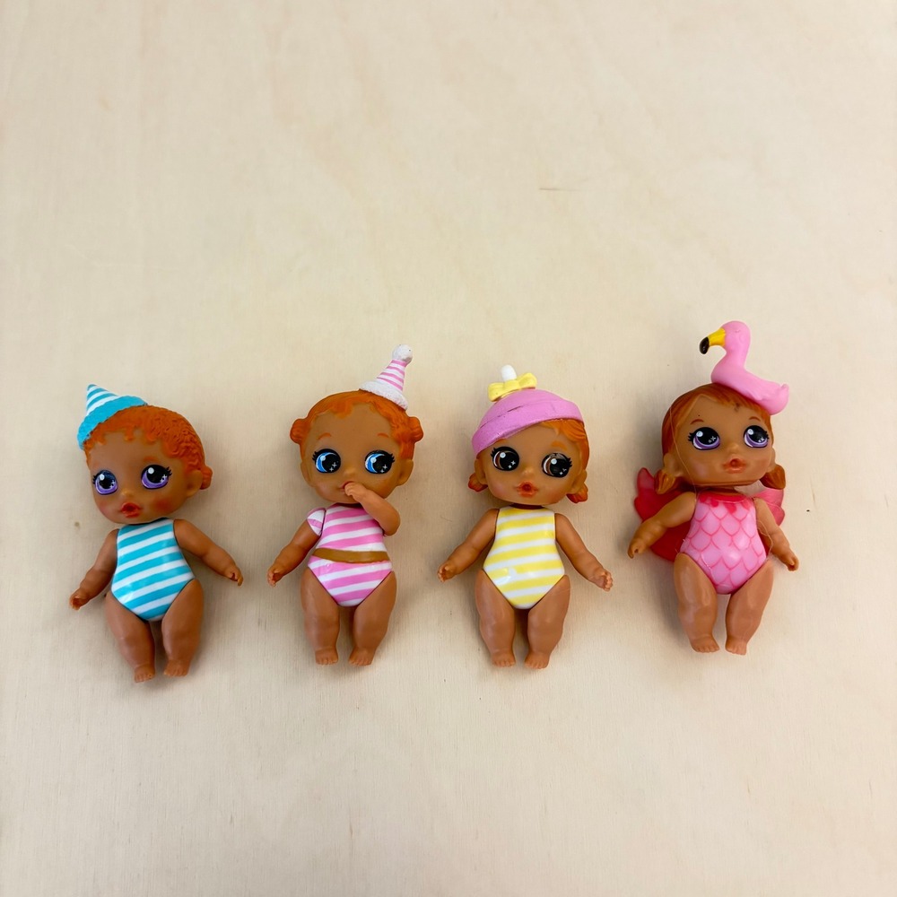 Baby Born Surprise Mini Babies Series 1 Set of 4 Toys Pink Blue Yellow Dolls